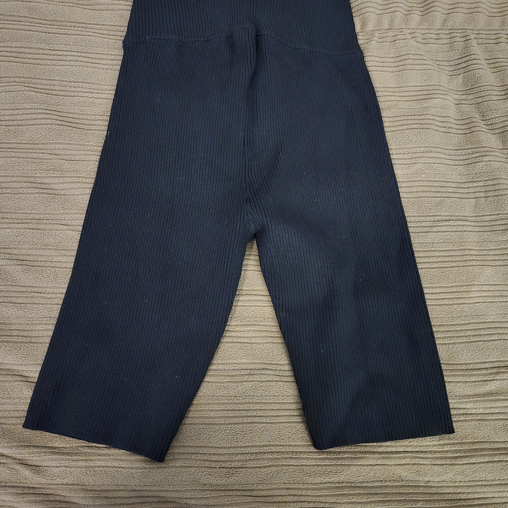 525 America Black Ribbed Bike Shorts